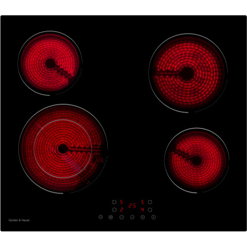 Варильна поверхня електрична GUNTER&HAUER CER 641 Black