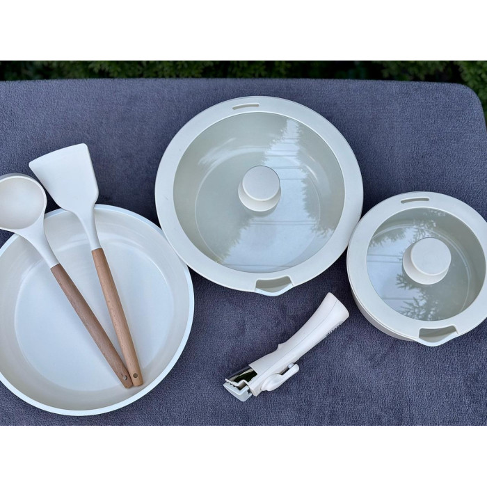 Набор посуды с крышками Zilan ZLN0965 Beige
