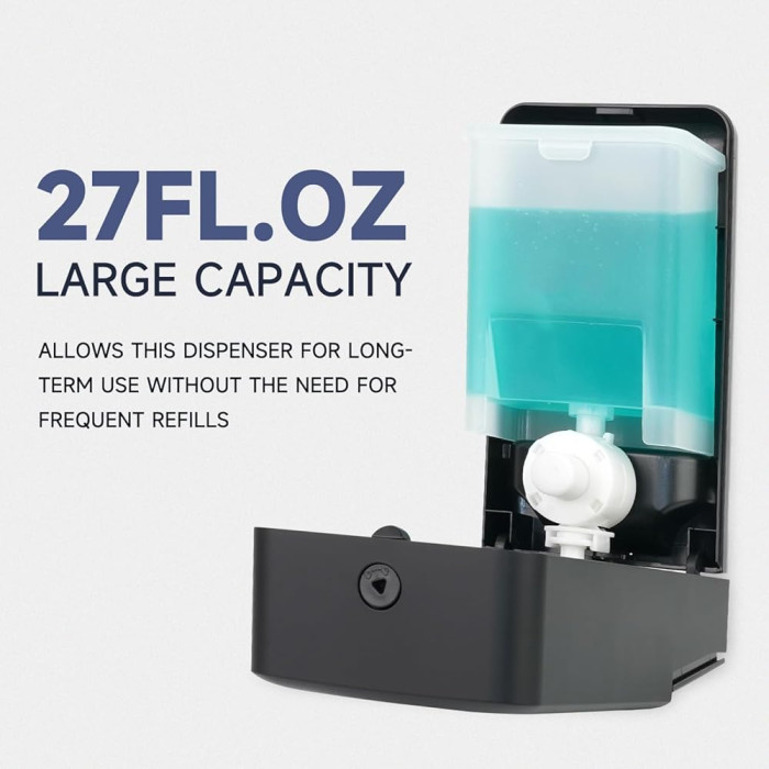 Настінний диспенсер для рідкого мила AIKE AK1007F Black