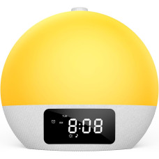 Світловий будильник Wake Up Light Foryond YF-01 bluetooth-динамік з імітацією сходу та заходу сонця