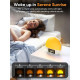Світловий будильник Wake Up Light Foryond YF-01 bluetooth-динамік з імітацією сходу та заходу сонця