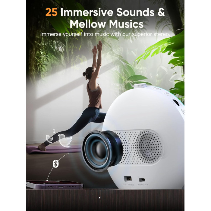 Світловий будильник Wake Up Light Foryond YF-01 bluetooth-динамік з імітацією сходу та заходу сонця