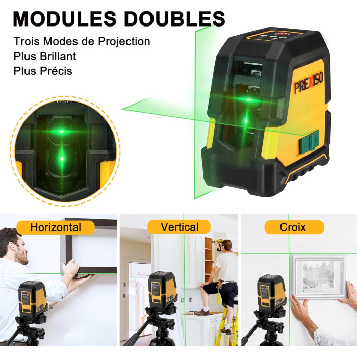 Універсальний лазерний нівелір (рівень) Prexiso PLC30GLIT з триножкою