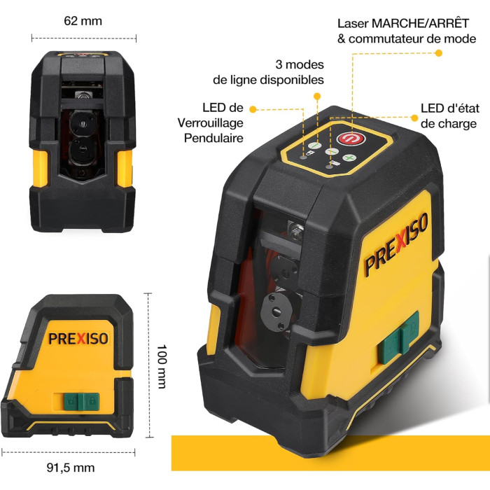 Універсальний лазерний нівелір (рівень) Prexiso PLC30GLIT з триножкою