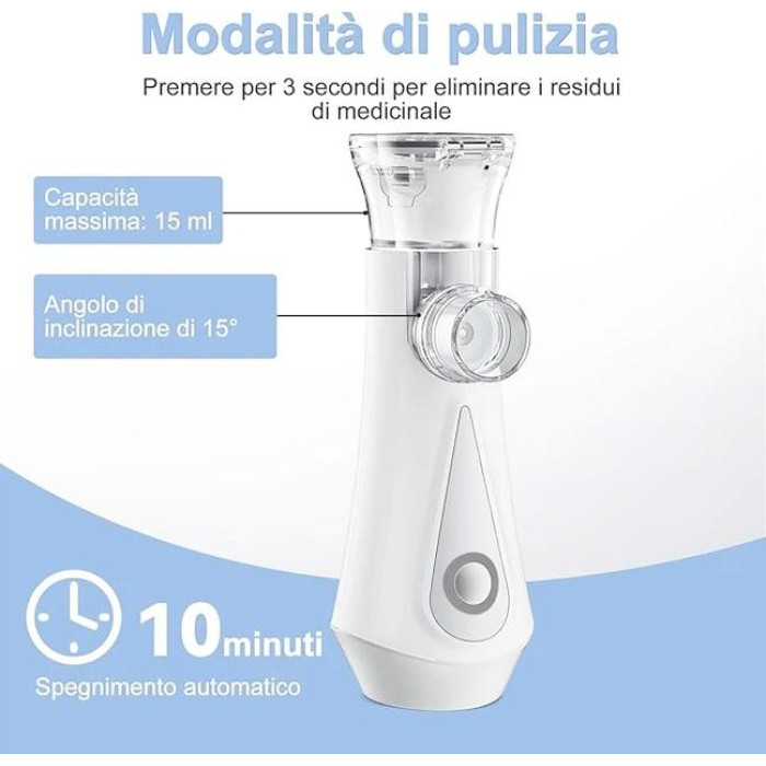 Ультразвуковий портативний інгалятор JOSSIS JM-06802 White