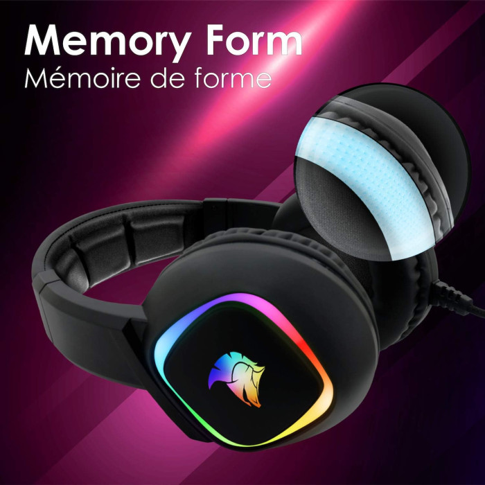 Ігрові навушники з мікрофоном EMPIRE GAMING Dark Rainbow G-HD10 Black