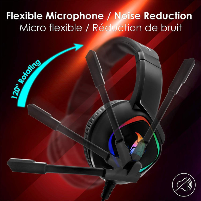 Ігрові навушники з мікрофоном EMPIRE GAMING Dark Rainbow G-HD10 Black