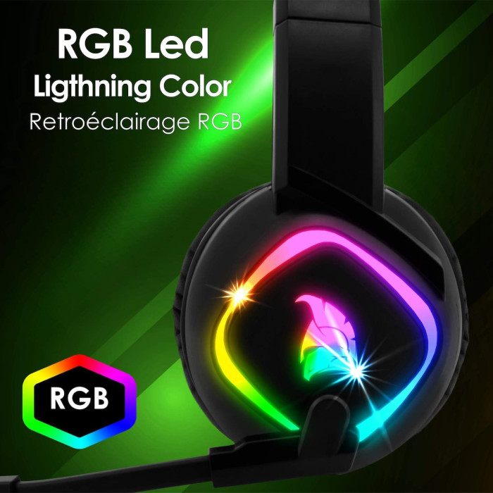 Ігрові навушники з мікрофоном EMPIRE GAMING Dark Rainbow G-HD10 Black