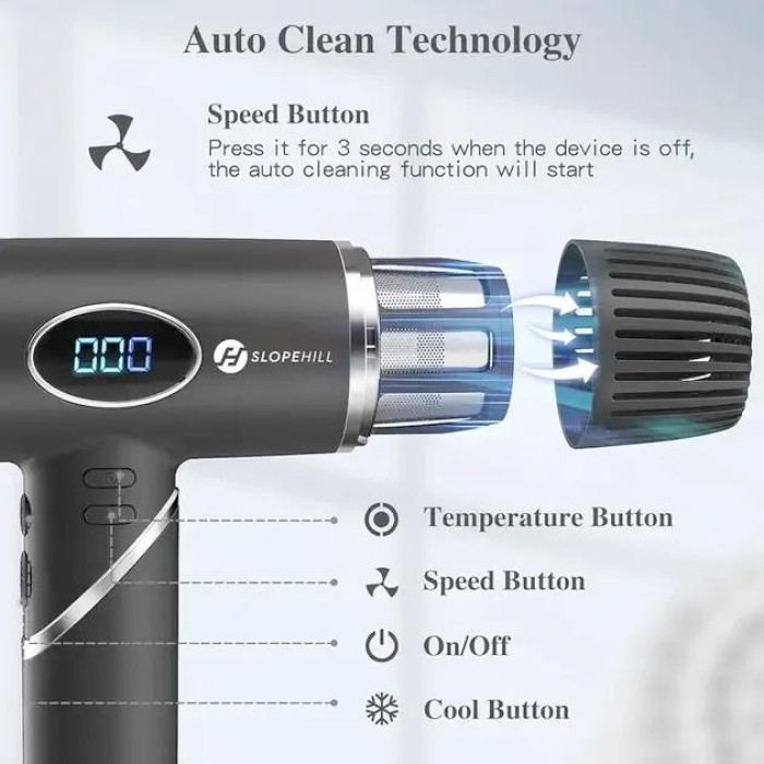Професійний іонний фен Slopehill ZH2318 Black