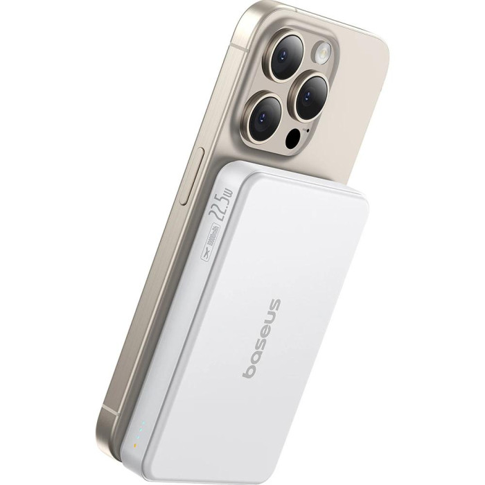 Бездротовий магнітний повербанк Baseus PPWPQ10-20 Airpow II Qi2 Magnetic PowerBank 10000 мА·год 22,5 Вт