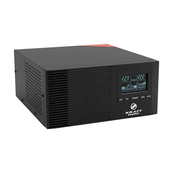 Інвертор Kraft KRF-AVR600VA/500W-12V з правильною синусоїдою під зовнішній акумулятор