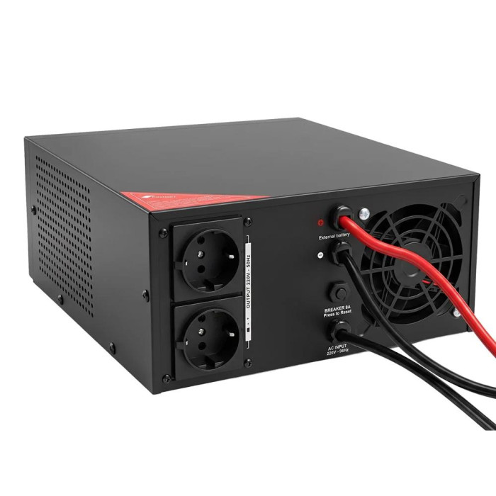 Інвертор Kraft KRF-AVR600VA/500W-12V з правильною синусоїдою під зовнішній акумулятор