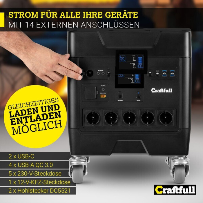 Портативна зарядна станція Craftfull PS3600