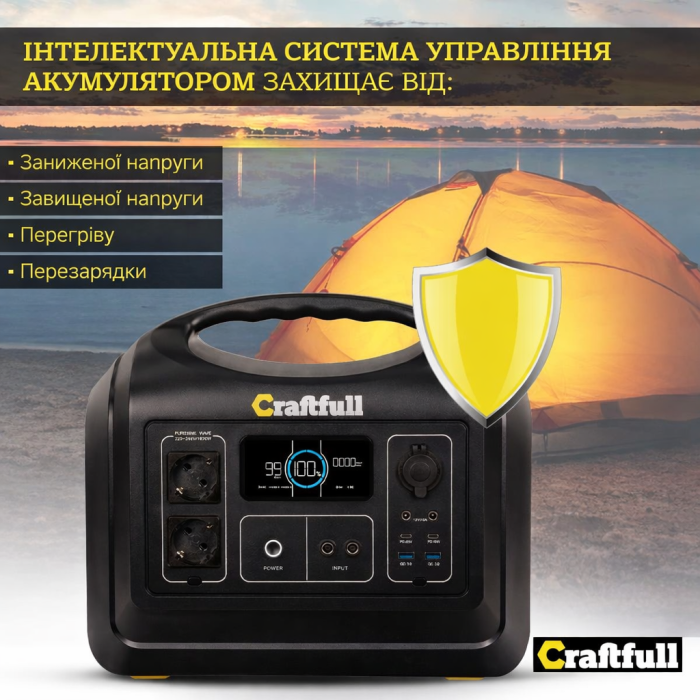 Портативна зарядна станція Craftfull CP1800