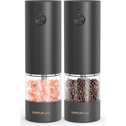 Набір електричних млинів для солі та перцю SIMPLETASTE Black 2PCS