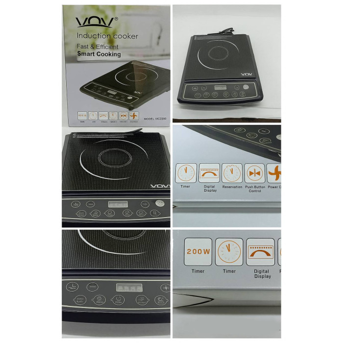 Індукційна настільна плита VOV VIC-2209 Black