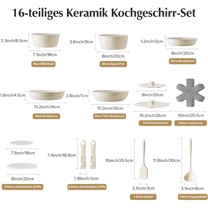 Набір посуду Redchef RSA16PKF24-WC Beige