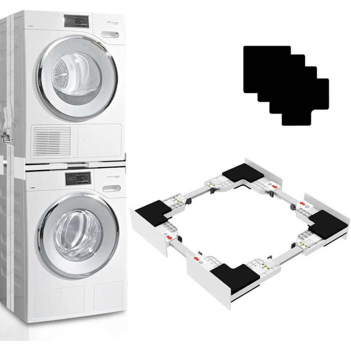 Універсальний комплект для встановлення пральних машин та сушарок Watchen machine and Dryer White Універсальний комплект для встановлення пральних машин та сушарок Watchen machine and Dryer White