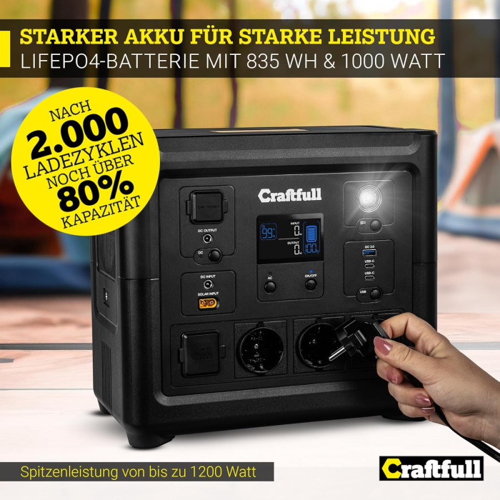 Портативна зарядна станція Craftfull PS800