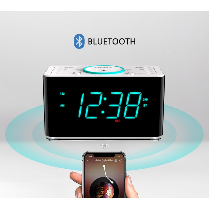 Будильник-радіо iTOMA 207 з бездротовою зарядкою