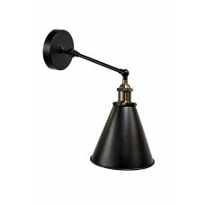 Настінний світильник у стилі лофт CLAXY Black з поворотним кронштейном