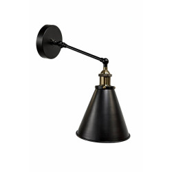 Настінний світильник у стилі лофт CLAXY Black з поворотним кронштейном