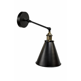Настінний світильник у стилі лофт CLAXY Black з поворотним кронштейном
