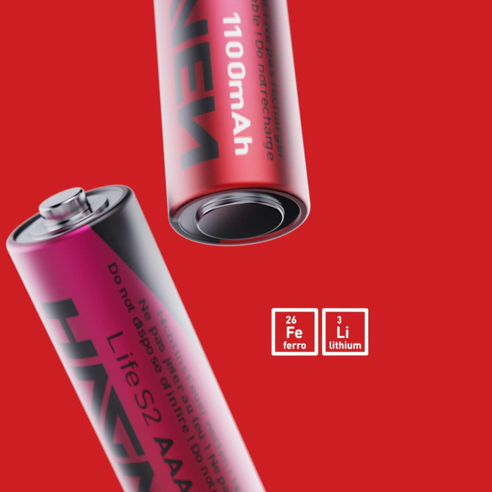 Висококапацитетні батареї Hagnaven 1100mAh 1.5V 12PCS Red