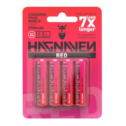 Высококапацитетные батарейки Hagnaven 2900mAh 1.5V 4PCS Red