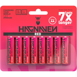Висококапацитетні батареї Hagnaven 2900mAh 1.5V 8PCS Red
