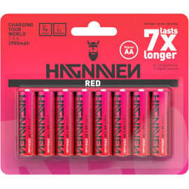 Висококапацитетні батареї Hagnaven 2900mAh 1.5V 8PCS Red