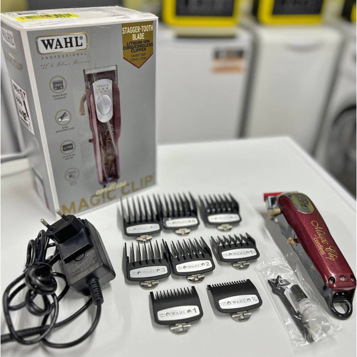 Професійна акумуляторна машинка для стрижки волосся Wahl Magic Clip Cordless Б/В