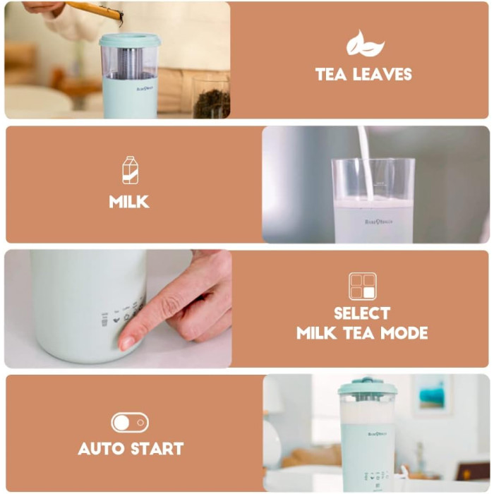 Спінювач молока та приготування чаю (Капучінатор) 5в1 MicroNovelty NC610 MilkTea Mug