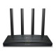 Двохдіапазонний бездротовий маршрутизатор (роутер) TP-Link ARCHER AX17 (AX1500, Wi-Fi 6, 1хGE WAN, 3хGE LAN, MU-MIMO, Beamforming, OFDMA, 1024QAM, 4 антени зовнішніх) Black