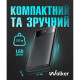 Повербанк (УМБ) внешний аккумулятор WALKER WB-615 10000mAh Черный (Black)