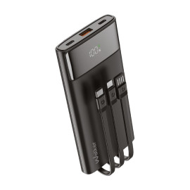 Повербанк (УМБ) зовнішній акумулятор WALKER WB-615 10000mAh Чорний (Black)