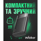 Повербанк (УМБ) внешний аккумулятор WALKER WB-625 20000mAh Черный (Black)