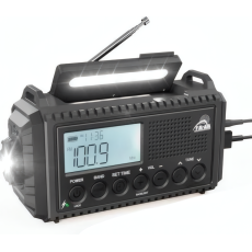 Портативное радио с фонариком на солнечной батарее Rocam CR1009 Ultra Black