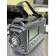 Портативне радіо з ліхтариком на сонячній батареї Rocam CR1009 Ultra Black