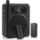 Портативный усилитель голоса с беспроводным микрофоном QEEKADA Black