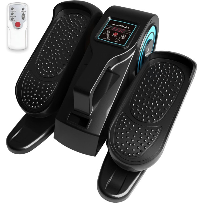 Еліптичний тренажер для ніг та кардіо-вправ Amonax TD001S-22 Black