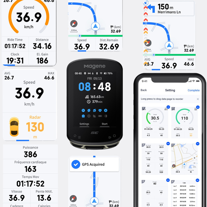 Велокомп'ютер Magene C506SE з GPS та кольоровим дисплеєм