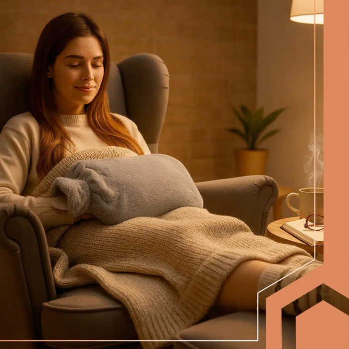 Грілка гумова у плюшевому чохлі RUHHY 3.5 л Grey