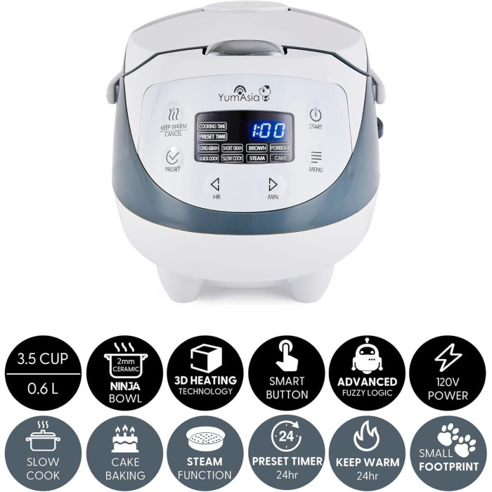 Міні-рисоварка (Мультиварка) Yum Asia Panda YUM-EN06 з керамічною чашею
