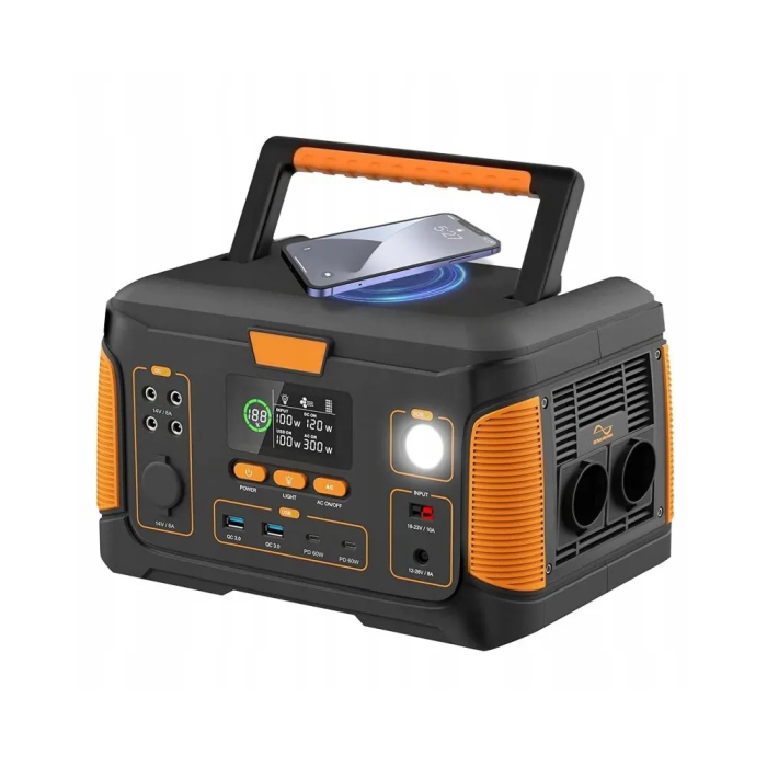 Портативна електростанція FlashFish J1000 1000 Вт 252000 мАг з бездротовою зарядкою та LED-ліхтарем