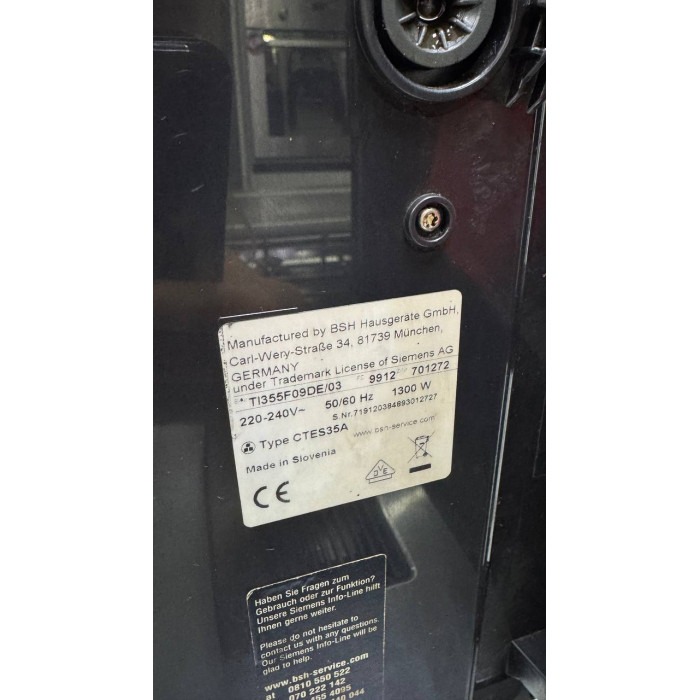 Кофемашина Siemens TI355F09DE Black Б/У