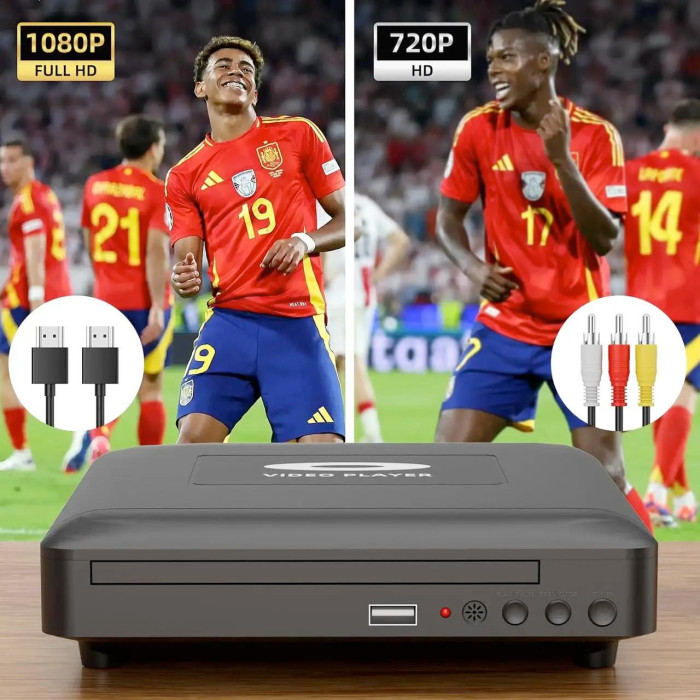 Мини DVD-проигрыватель Mini DVD-V9 для Smart TV с HDMI RCA 1080P поддержка CD DVD VCD