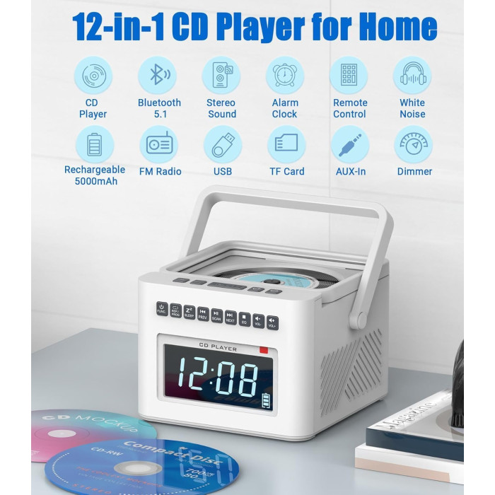 Портативний CD-програвач Greadio Portable CD Player CD-W17