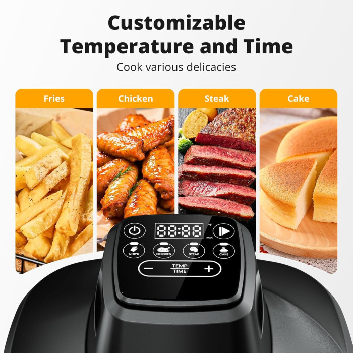 Аерофритюрниця AIRMSEN AF01 Portable Glass Air Fryer Black