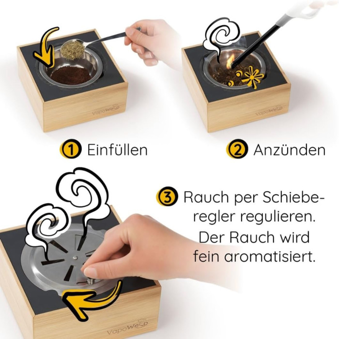 Комплект для природного відлякування комах VapoWesp Smoker Box (Orange & Rosemary)